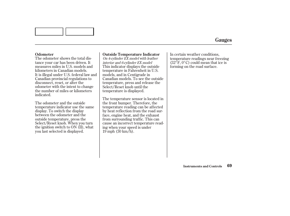 Gauges | HONDA 2003 Accord Coupe - Owner's Manual User Manual | Page 72 / 429