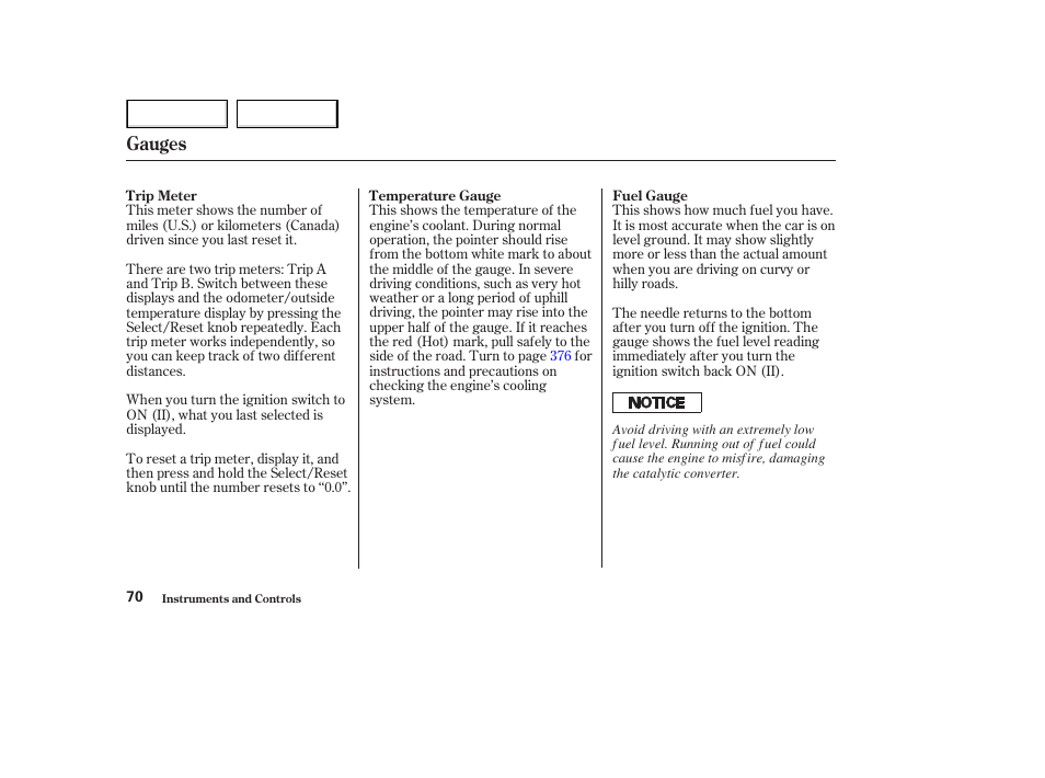 Gauges | HONDA 2003 Accord Coupe - Owner's Manual User Manual | Page 73 / 429