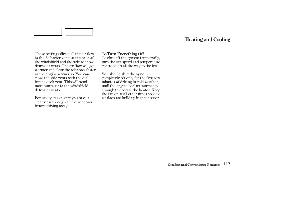 Heating and cooling | HONDA 2003 Civic Coupe - Owner's Manual User Manual | Page 120 / 319