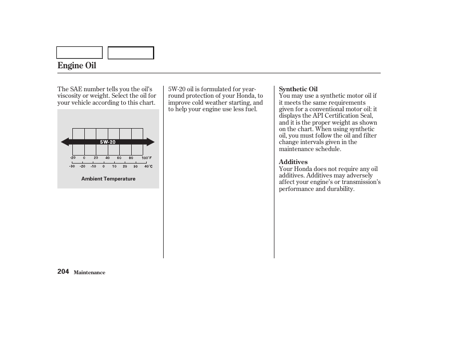 Engine oil | HONDA 2003 Civic Coupe - Owner's Manual User Manual | Page 207 / 319