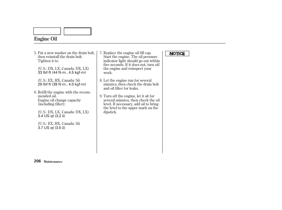 Engine oil | HONDA 2003 Civic Coupe - Owner's Manual User Manual | Page 209 / 319