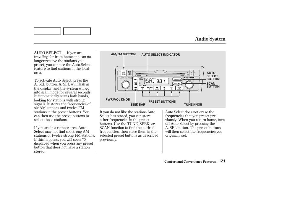 Audio system | HONDA 2003 Civic Hybrid - Owner's Manual User Manual | Page 124 / 317