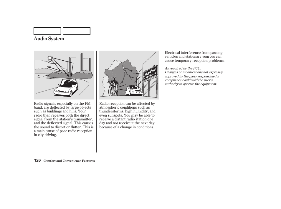 Audio system | HONDA 2003 Civic Hybrid - Owner's Manual User Manual | Page 129 / 317