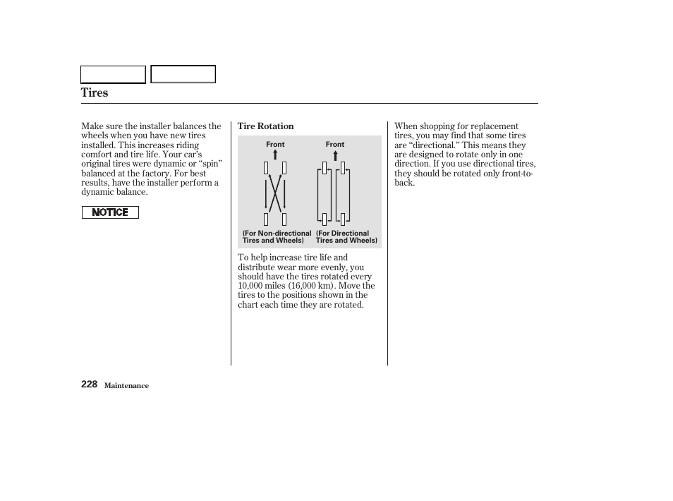 Tires | HONDA 2003 Civic Hybrid - Owner's Manual User Manual | Page 231 / 317