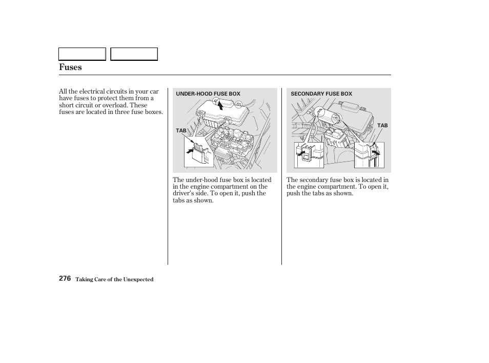Fuses | HONDA 2003 Civic Hybrid - Owner's Manual User Manual | Page 279 / 317