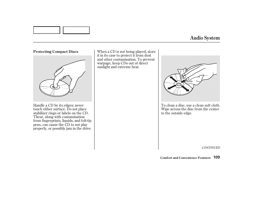 Audio system | HONDA 2003 S2000 - Owner's Manual User Manual | Page 112 / 280