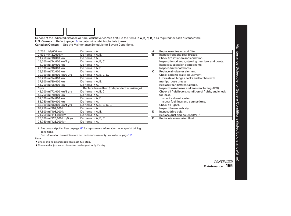 HONDA 2003 S2000 - Owner's Manual User Manual | Page 158 / 280