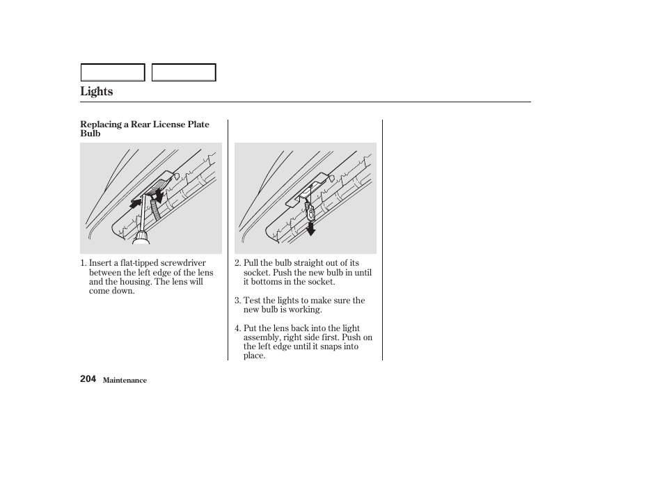 Lights | HONDA 2003 S2000 - Owner's Manual User Manual | Page 207 / 280