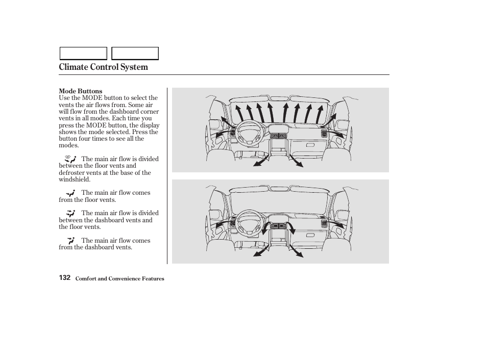 Climate control system | HONDA 2003 Pilot - Owner's Manual User Manual | Page 136 / 392