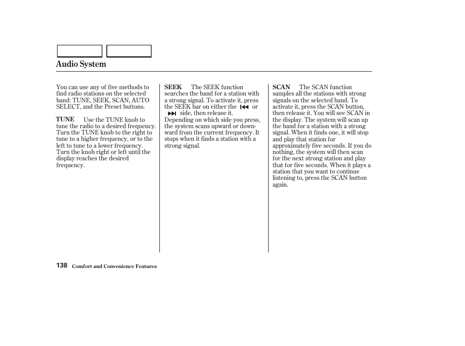 Audio system | HONDA 2003 Pilot - Owner's Manual User Manual | Page 142 / 392