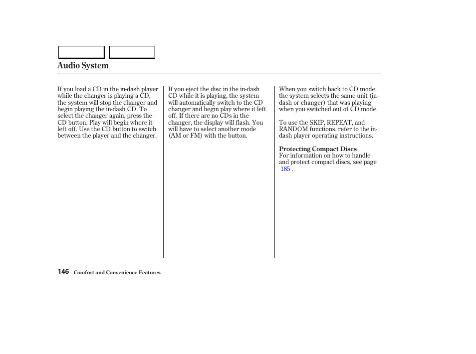 Audio system | HONDA 2003 Pilot - Owner's Manual User Manual | Page 150 / 392