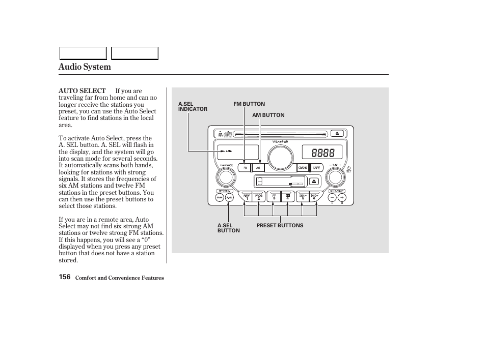 Audio system | HONDA 2003 Pilot - Owner's Manual User Manual | Page 160 / 392