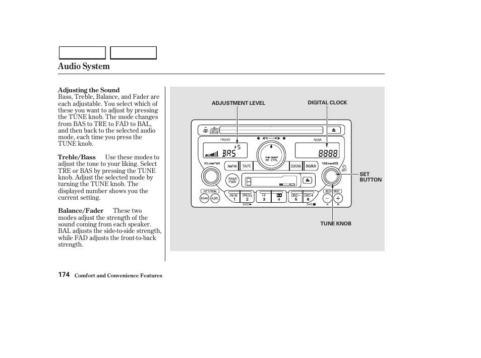 Audio system | HONDA 2003 Pilot - Owner's Manual User Manual | Page 178 / 392