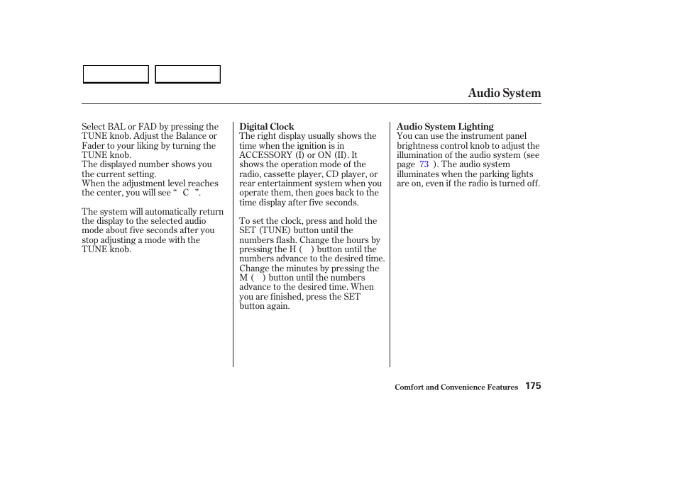 Audio system | HONDA 2003 Pilot - Owner's Manual User Manual | Page 179 / 392