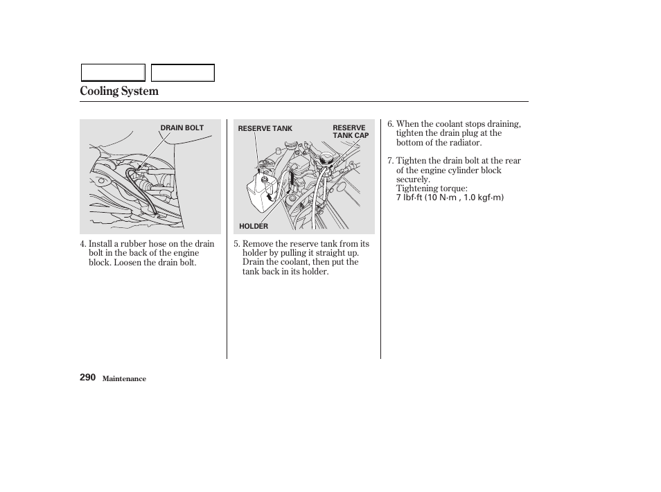 Cooling system | HONDA 2003 Pilot - Owner's Manual User Manual | Page 294 / 392