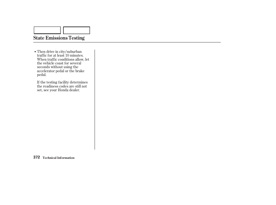 State emissions testing | HONDA 2003 Pilot - Owner's Manual User Manual | Page 376 / 392