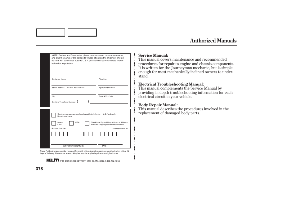 Authorized manuals | HONDA 2003 Pilot - Owner's Manual User Manual | Page 382 / 392