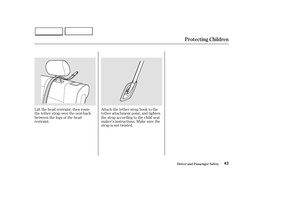 Protecting children | HONDA 2003 Pilot - Owner's Manual User Manual | Page 47 / 392