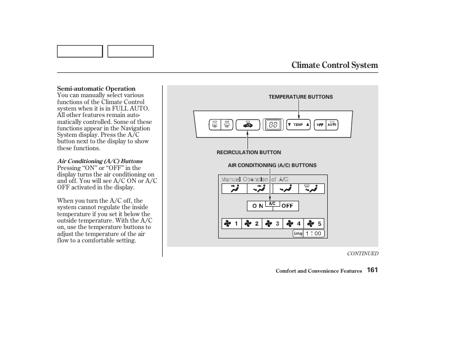 Climate control system | HONDA 2003 Odyssey - Owner's Manual User Manual | Page 164 / 415