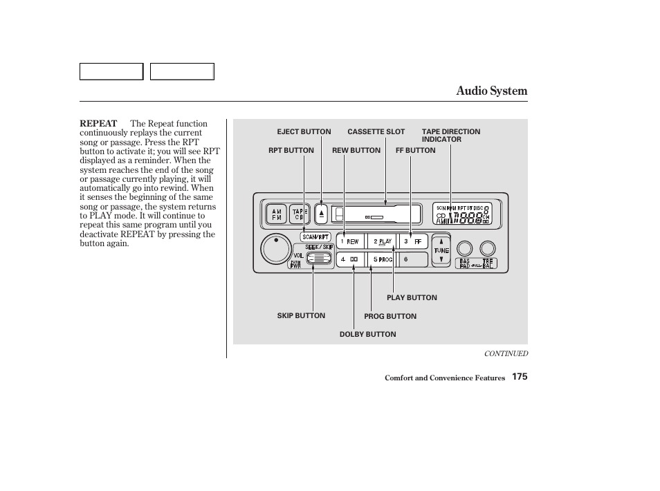 Audio system | HONDA 2003 Odyssey - Owner's Manual User Manual | Page 178 / 415