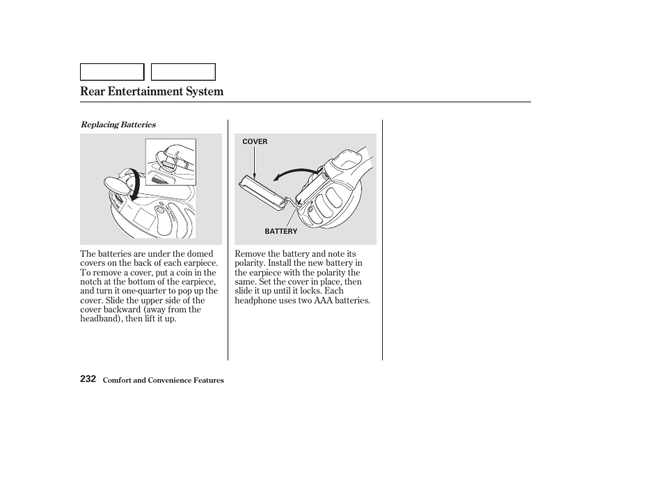 Rear entertainment system | HONDA 2003 Odyssey - Owner's Manual User Manual | Page 235 / 415