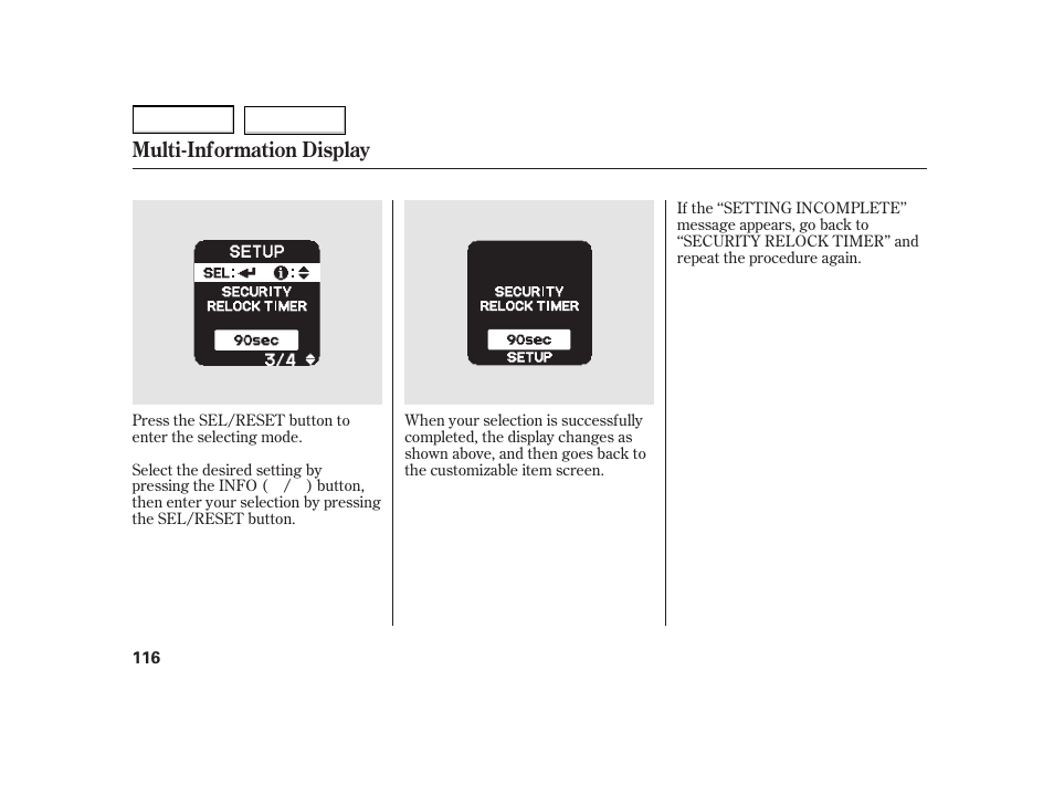 Multi-information display | HONDA 2003 Insight  - Owner's Manual User Manual | Page 120 / 411