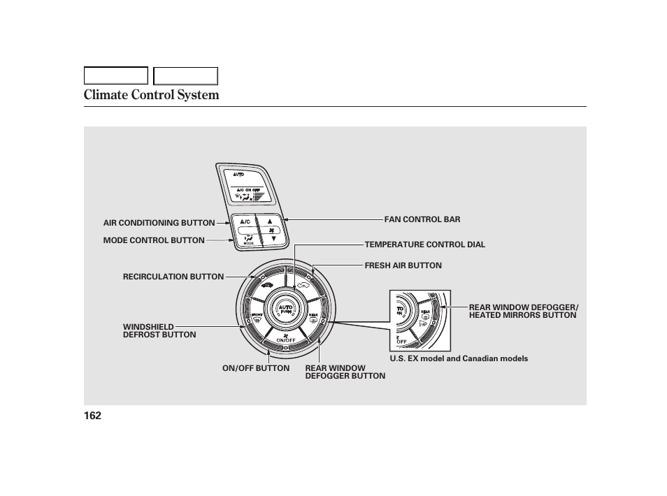 Climate control system | HONDA 2003 Insight  - Owner's Manual User Manual | Page 166 / 411