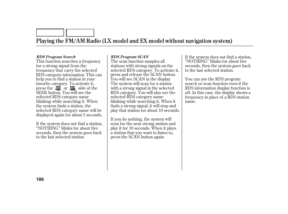 HONDA 2003 Insight  - Owner's Manual User Manual | Page 190 / 411