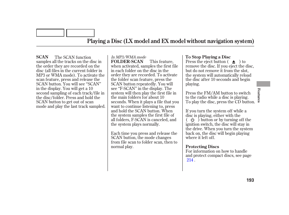 HONDA 2003 Insight  - Owner's Manual User Manual | Page 197 / 411