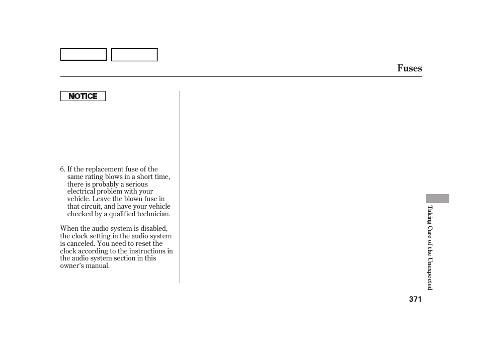 Fuses | HONDA 2003 Insight  - Owner's Manual User Manual | Page 375 / 411