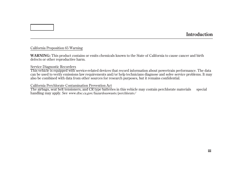 Introduction | HONDA 2003 Insight  - Owner's Manual User Manual | Page 5 / 411