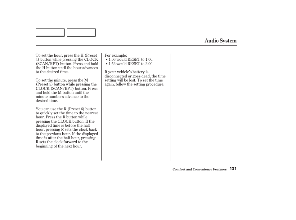 Audio system | HONDA 2003 Element - Owner's Manual User Manual | Page 135 / 338