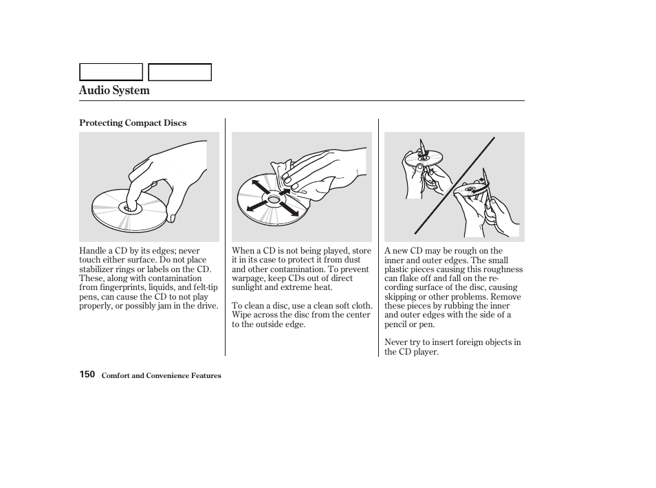 Audio system | HONDA 2003 Element - Owner's Manual User Manual | Page 154 / 338