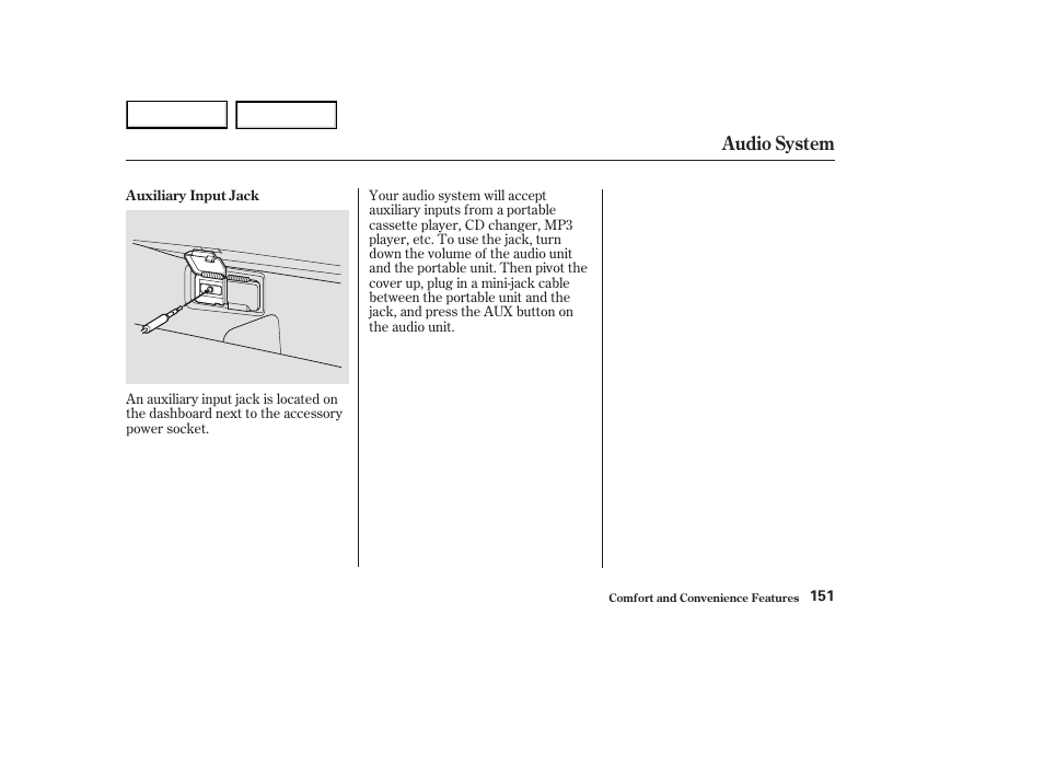 Audio system | HONDA 2003 Element - Owner's Manual User Manual | Page 155 / 338