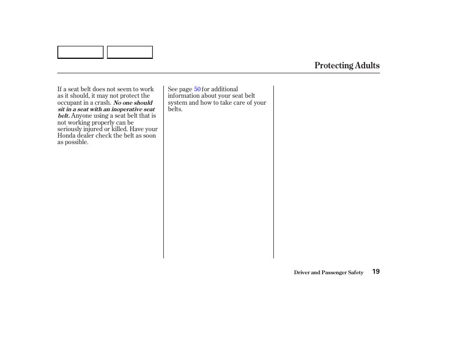Protecting adults | HONDA 2003 Element - Owner's Manual User Manual | Page 23 / 338