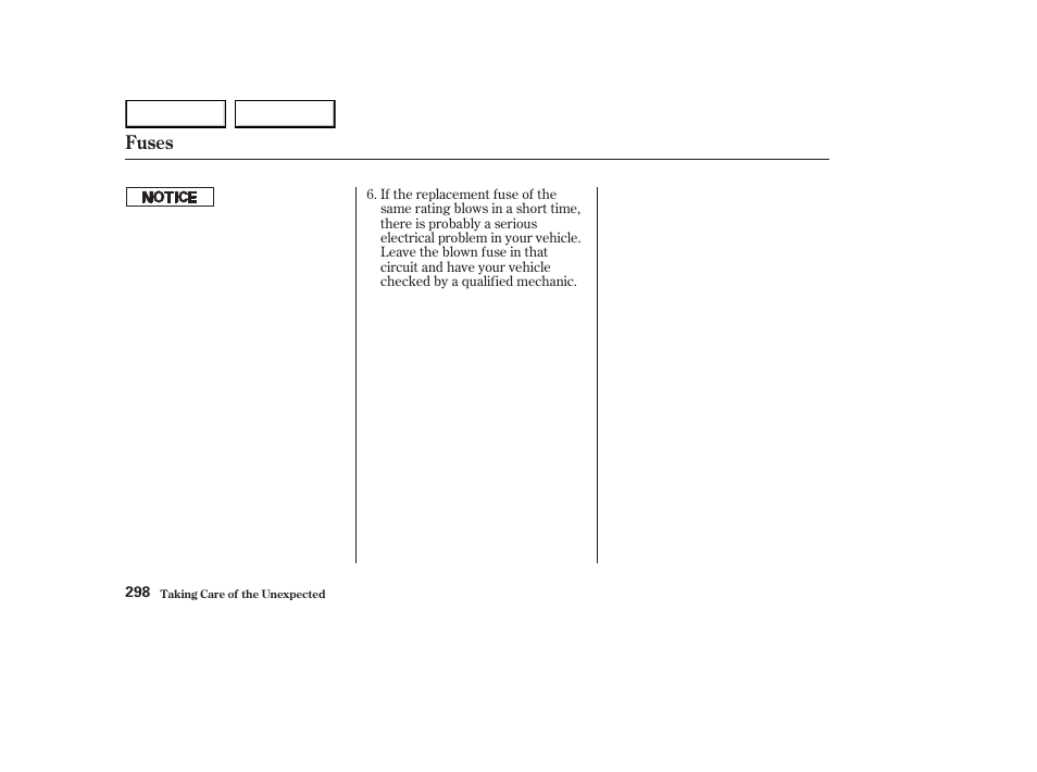 Fuses | HONDA 2003 Element - Owner's Manual User Manual | Page 302 / 338