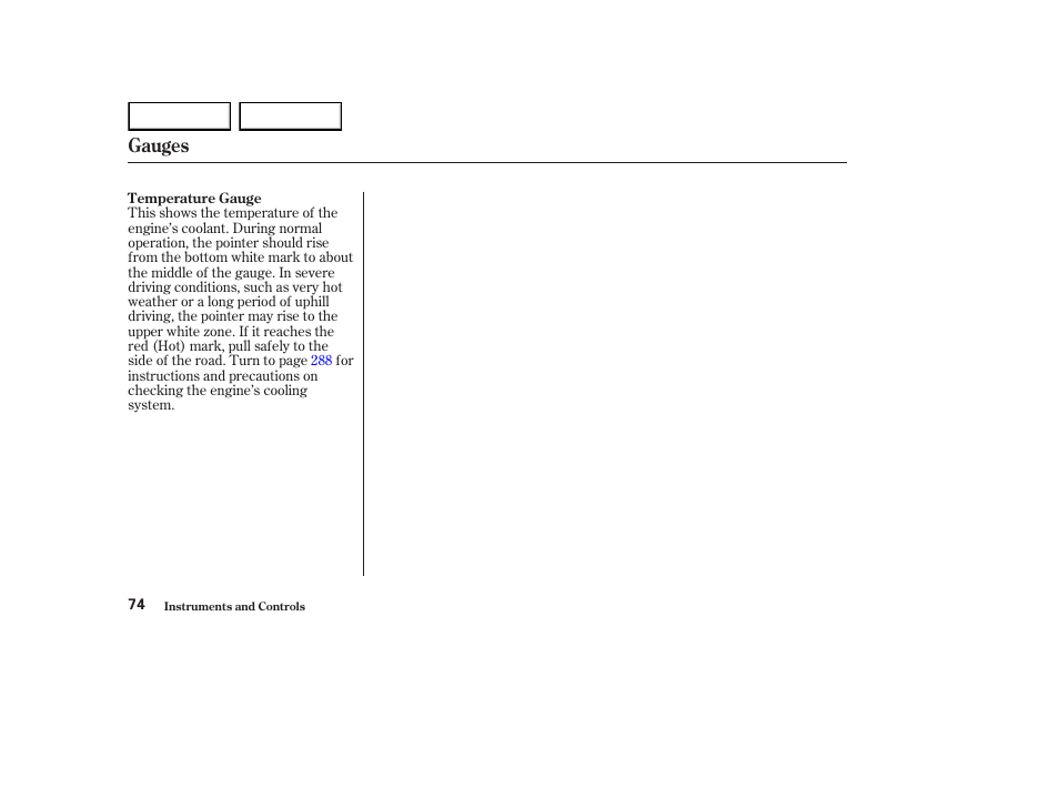 Gauges | HONDA 2003 Element - Owner's Manual User Manual | Page 78 / 338