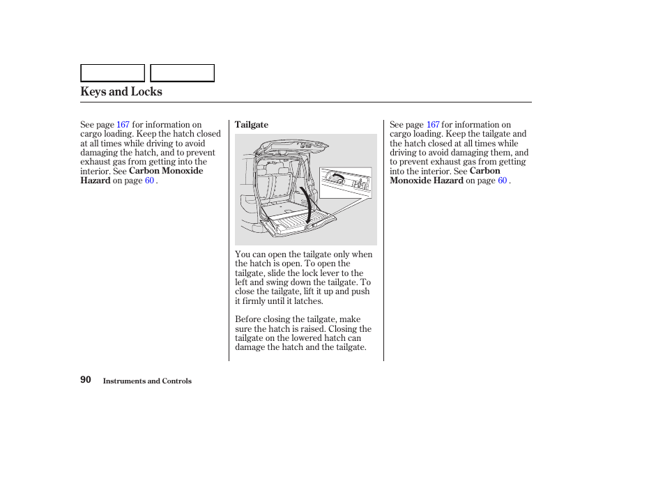 Keys and locks | HONDA 2003 Element - Owner's Manual User Manual | Page 94 / 338