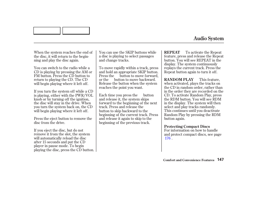 Audio system | HONDA 2003 CR-V - Owner's Manual User Manual | Page 151 / 374