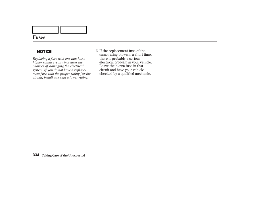 Fuses | HONDA 2003 CR-V - Owner's Manual User Manual | Page 338 / 374
