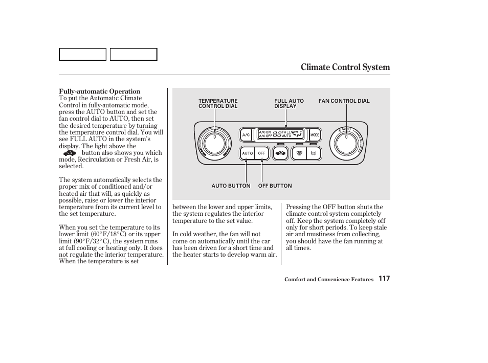 Climate control system | HONDA 2002 Accord Coupe - Owner's Manual User Manual | Page 120 / 375