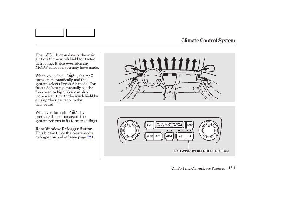 Climate control system | HONDA 2002 Accord Coupe - Owner's Manual User Manual | Page 124 / 375