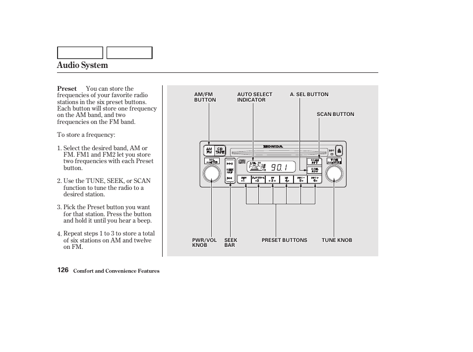 Audio system | HONDA 2002 Accord Coupe - Owner's Manual User Manual | Page 129 / 375