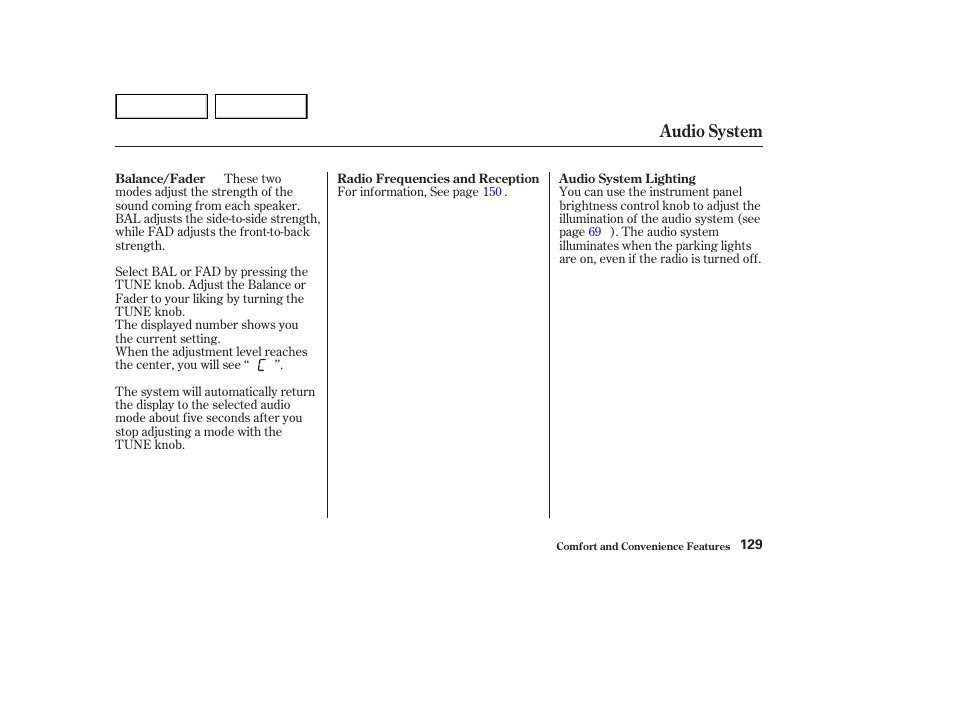 Audio system | HONDA 2002 Accord Coupe - Owner's Manual User Manual | Page 132 / 375