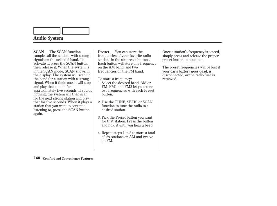 Audio system | HONDA 2002 Accord Coupe - Owner's Manual User Manual | Page 143 / 375