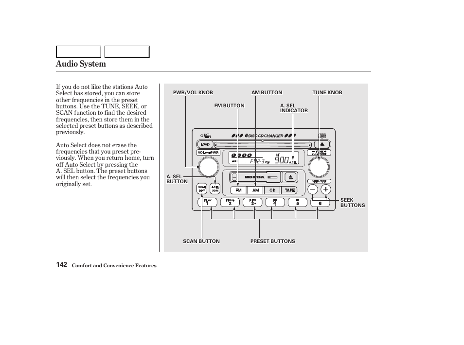 Audio system | HONDA 2002 Accord Coupe - Owner's Manual User Manual | Page 145 / 375