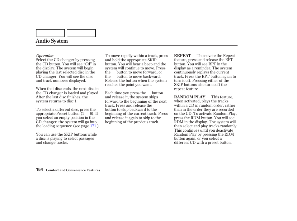 Audio system | HONDA 2002 Accord Coupe - Owner's Manual User Manual | Page 157 / 375