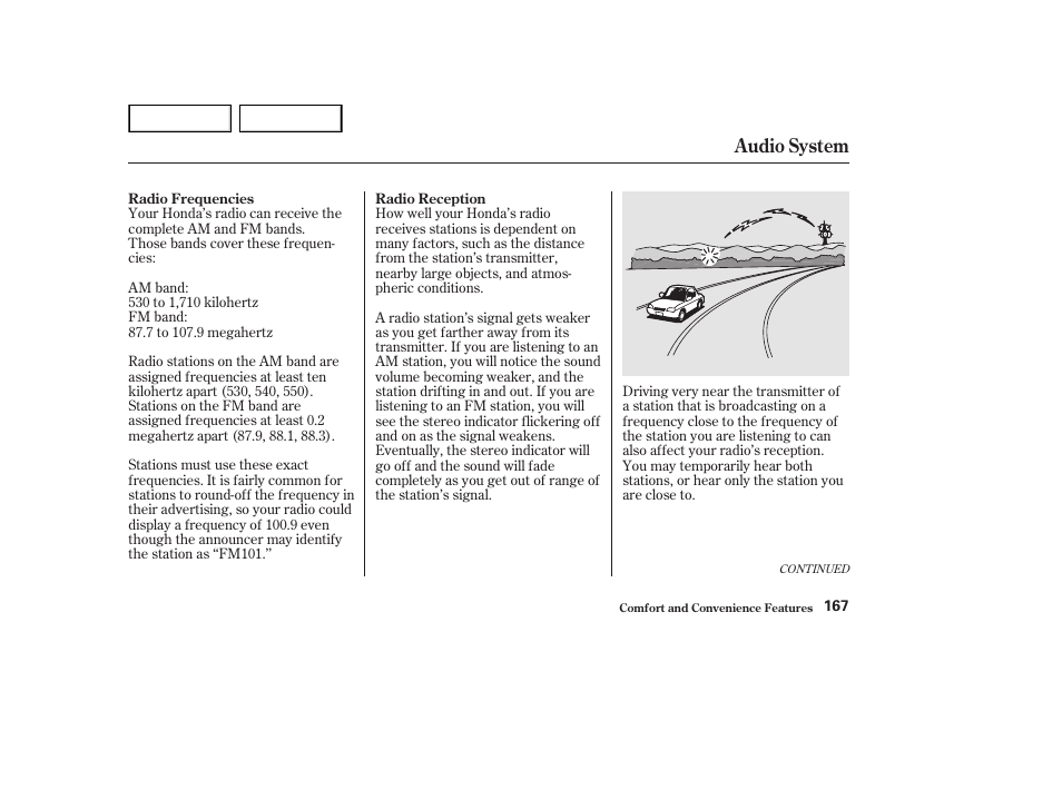 Audio system | HONDA 2002 Accord Coupe - Owner's Manual User Manual | Page 170 / 375