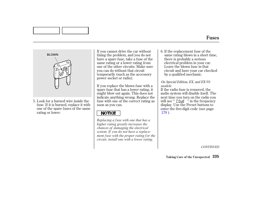 Fuses | HONDA 2002 Accord Coupe - Owner's Manual User Manual | Page 338 / 375