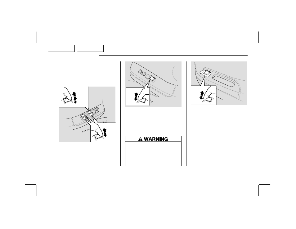 Pa0202o00107a, Power windows | HONDA 2002 Passport - Owner's Manual User Manual | Page 110 / 294